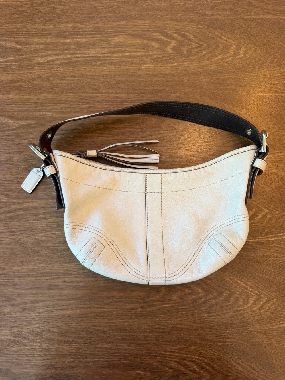 Coach Cream Leather Shoulder Bag